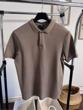 H&M Men's Brown Polo Shirt